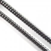 Non Magnetic Hematite Beads, Rondelle, black,Hole:Approx 1mm, Length:16 Inch,Sold By Strand